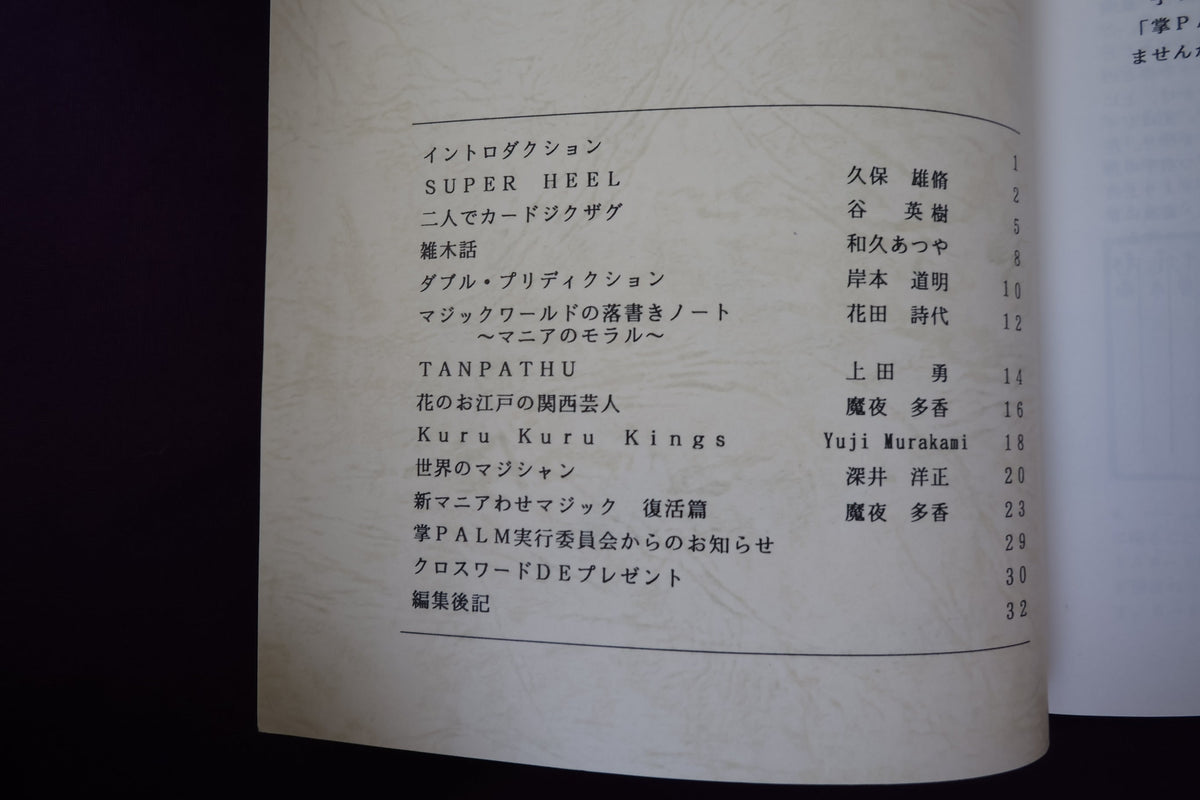 【中古：状態B】掌Palm　No16