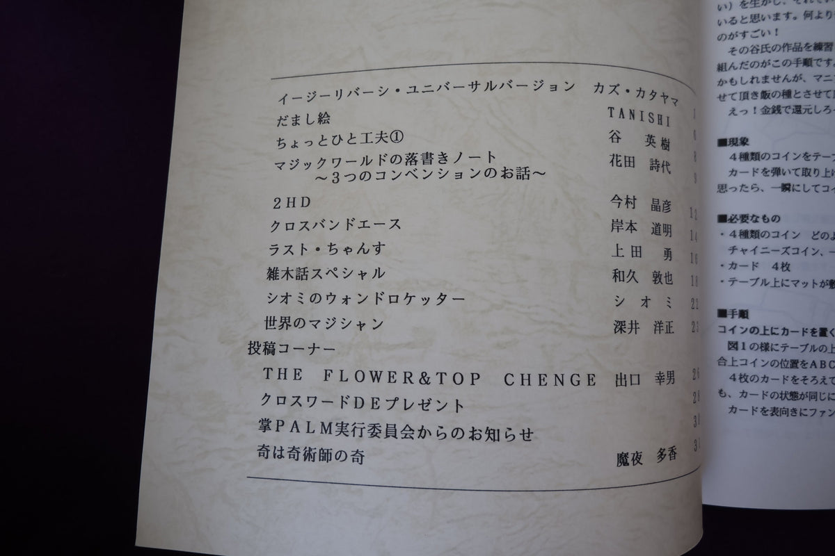 【中古：状態B】掌Palm　No18