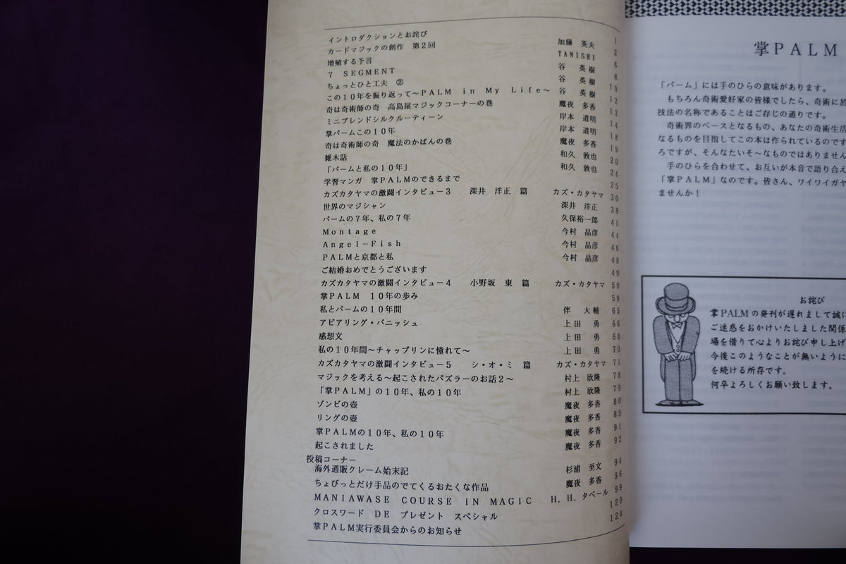 【中古：状態A】掌Palm　No20