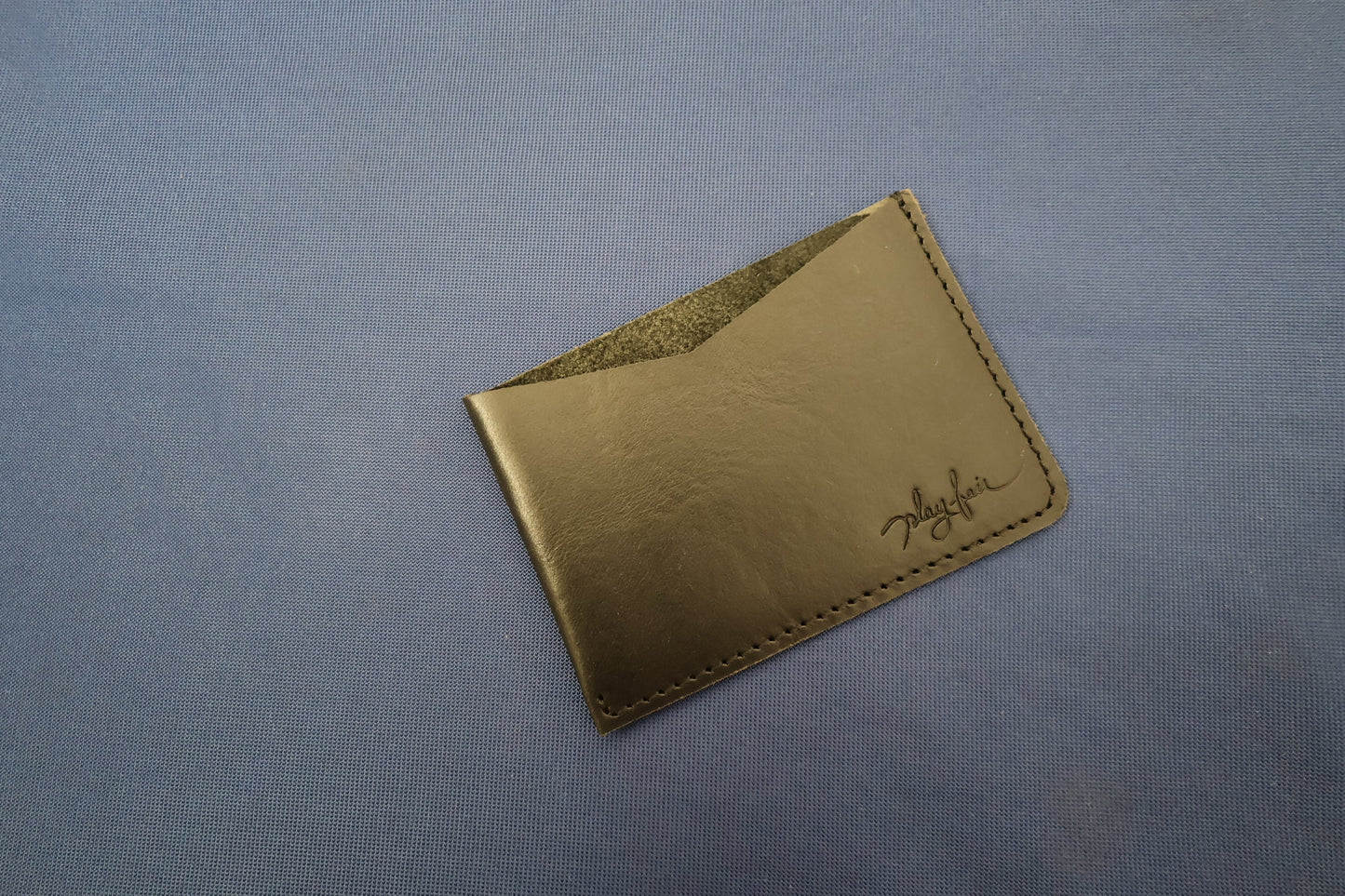 【中古：状態A】レザーパケットケース（黒）