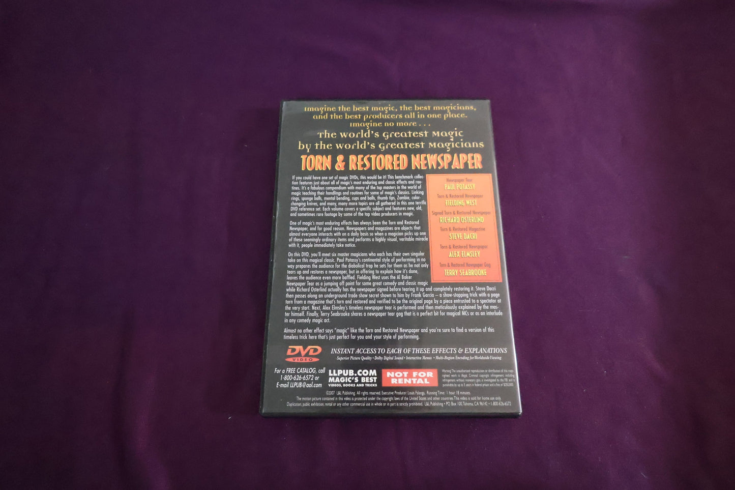 【中古：状態A】World's Greatest Magic: Torn and Restored Newspaper