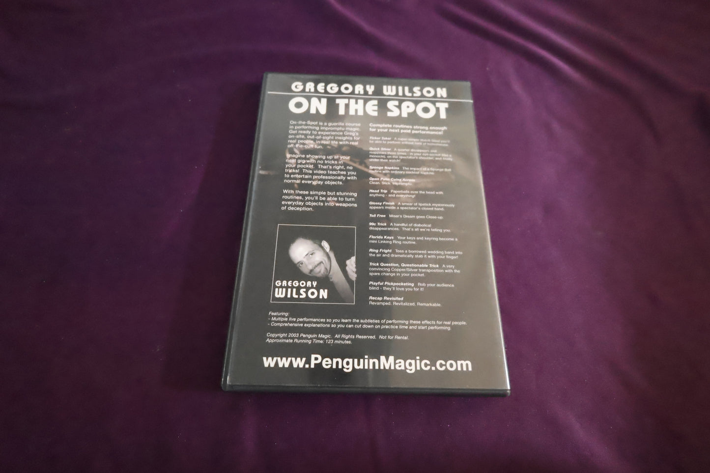 【中古：状態A】ON THE SPOT by GREGORY WILSON
