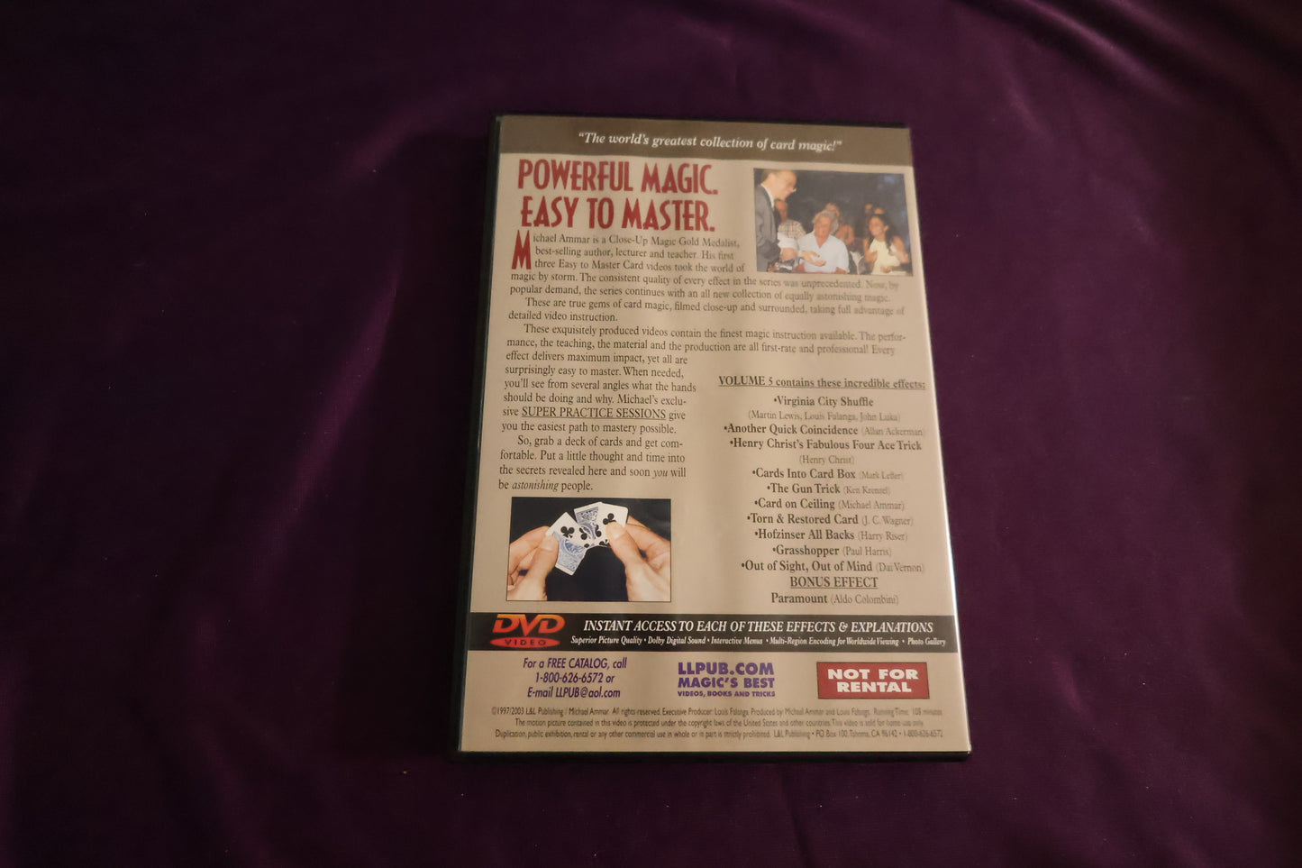 【中古：状態A】EASY TO MASTER CARD MIRACLES by MICHAEL AMMAR VOL5