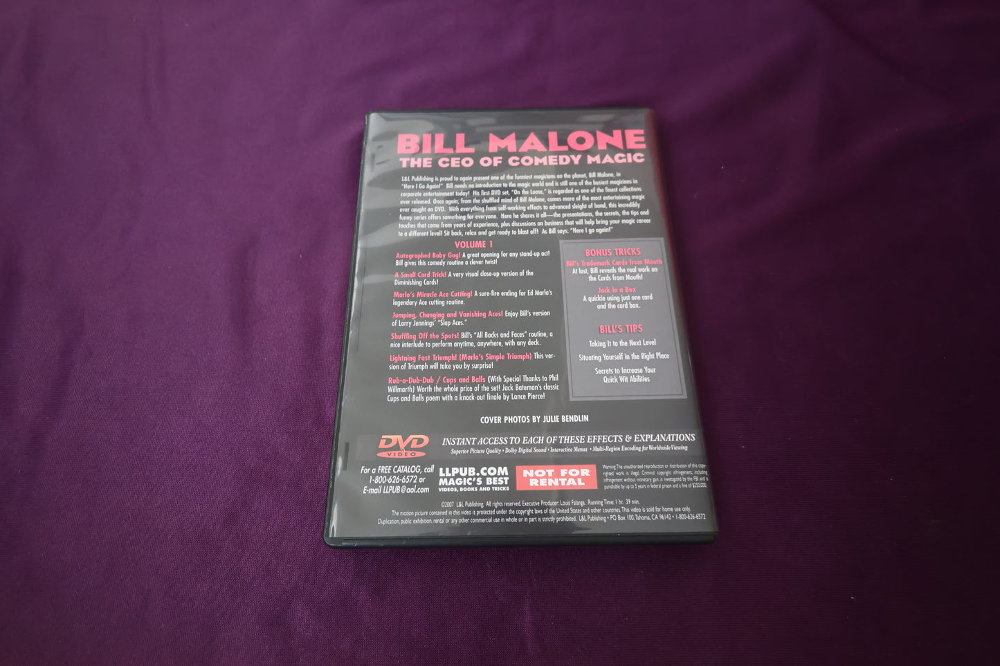 【中古：状態A】BILL MALONE HERE I GO AGAIN VOLUME1