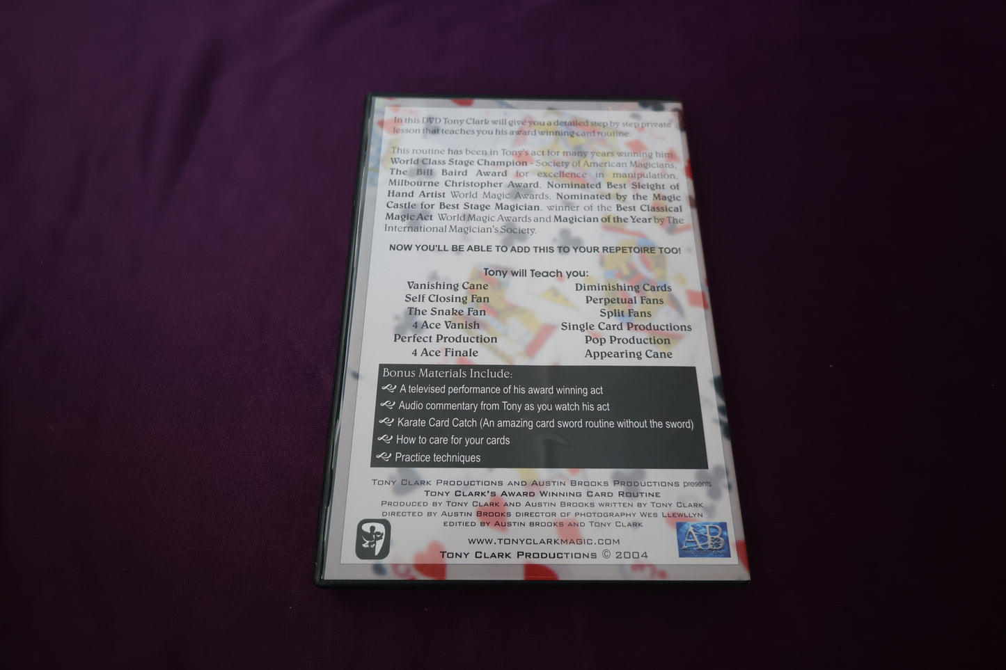 【中古：状態A】Tony Clark's Award Winning Card Routine