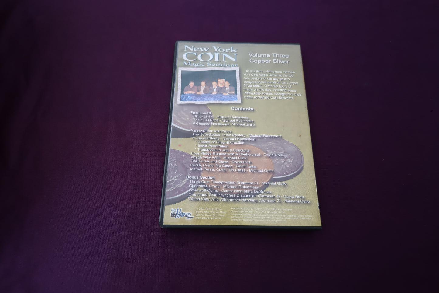 【中古：状態B】New York COIN Magic Seminar Volume3 Copper Silver