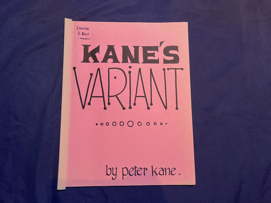 【中古：状態A】KANE'S VARIANT