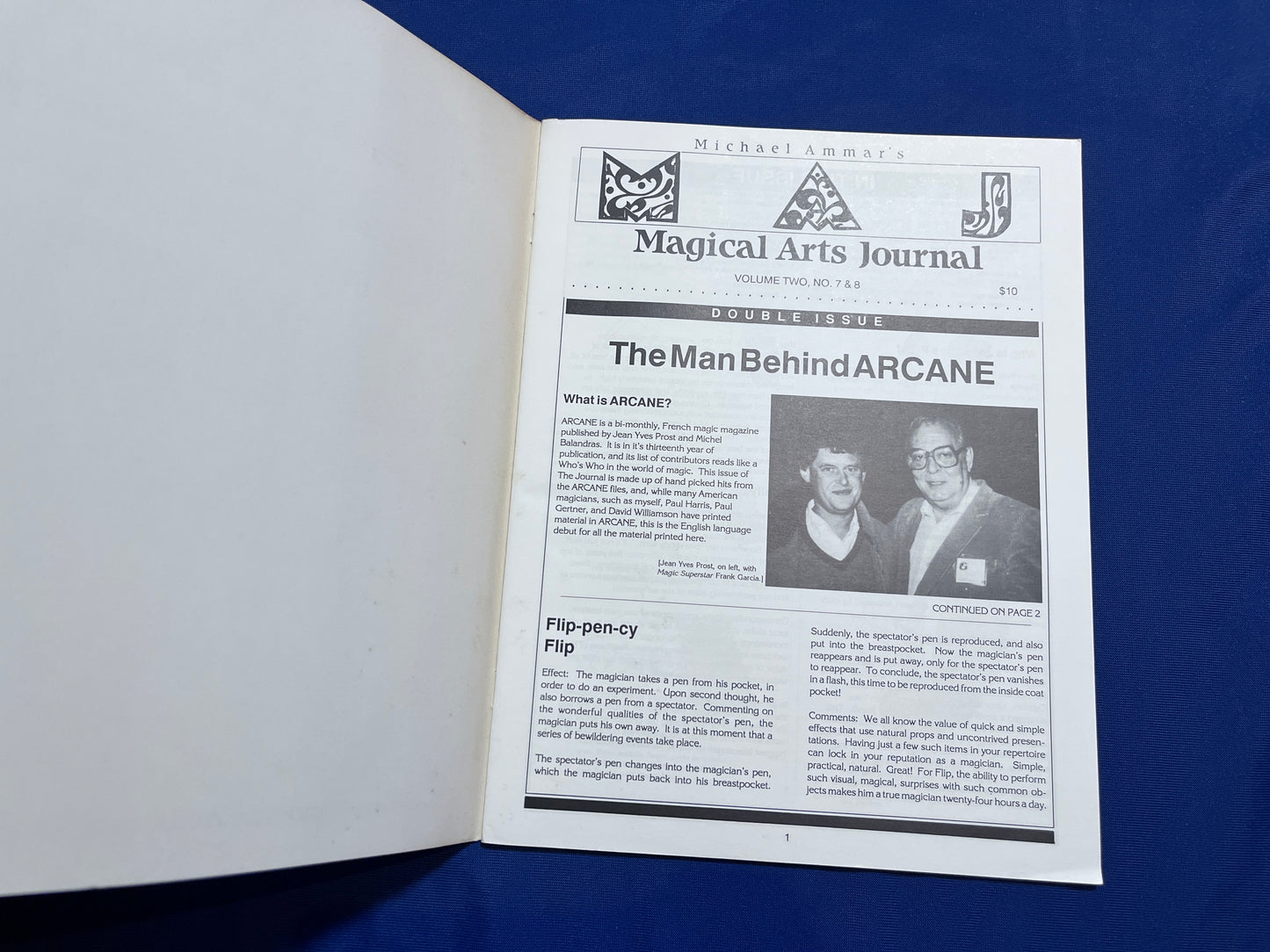 【中古：状態B】Magical Arts Journal Vol Ⅱ,№7&8 ARCANE Double Issue