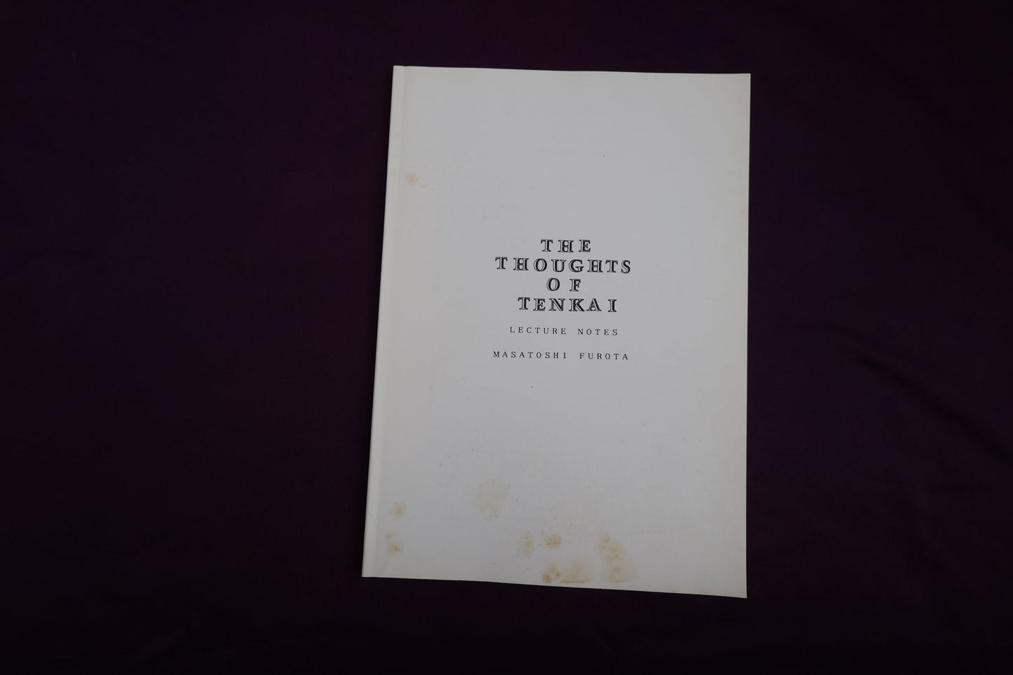 【中古：状態C】THE THOUGHTS OF TENKAI　MASATOSHI FUROTA