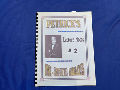 【中古：状態B】PETRICK'S LECTURE NOTE ONE MINUTE MIRACLES #２