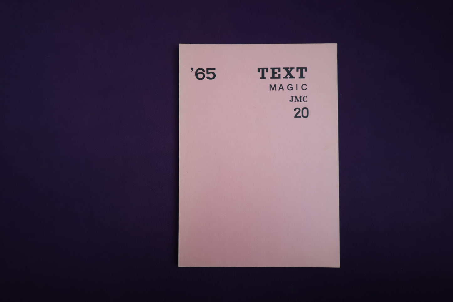 【中古：状態D】TEXT MAGIC JMC ２０