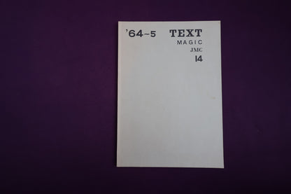 【中古：状態D】TEXT MAGIC JMC １４