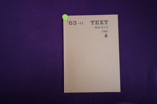 【中古：状態D】TEXT MAGIC JMC ８