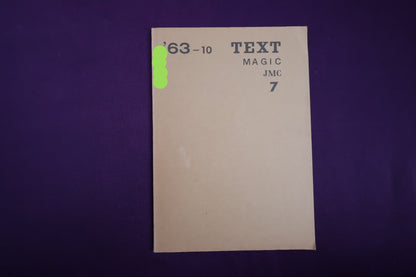 【中古：状態D】TEXT MAGIC JMC ７