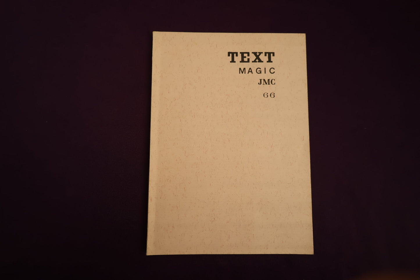 【中古：状態D】TEXT MAGIC JMC ６６