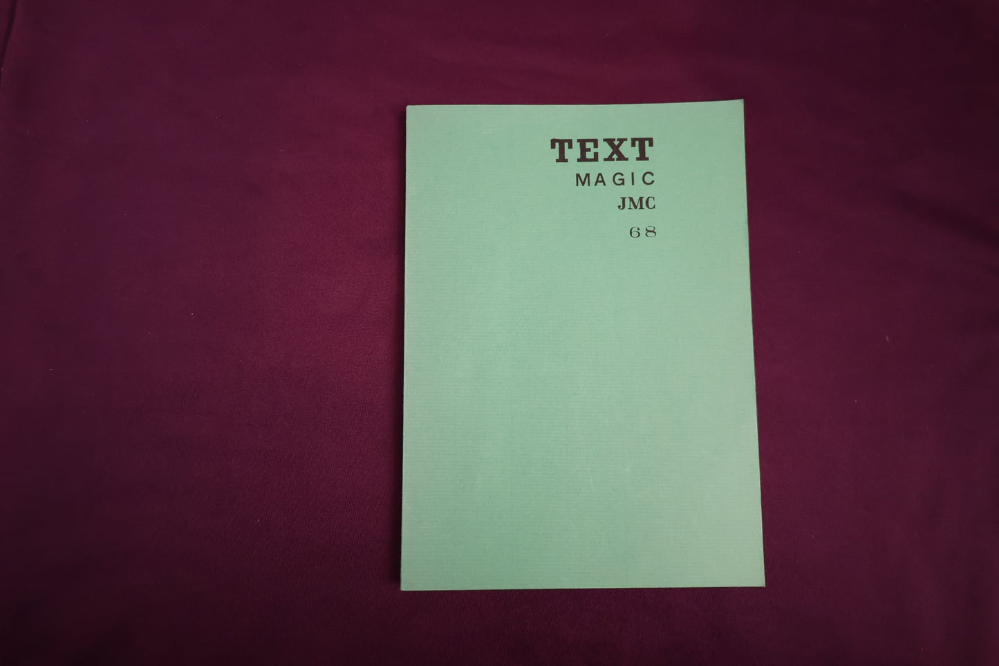 【中古：状態C】TEXT MAGIC JMC ６８