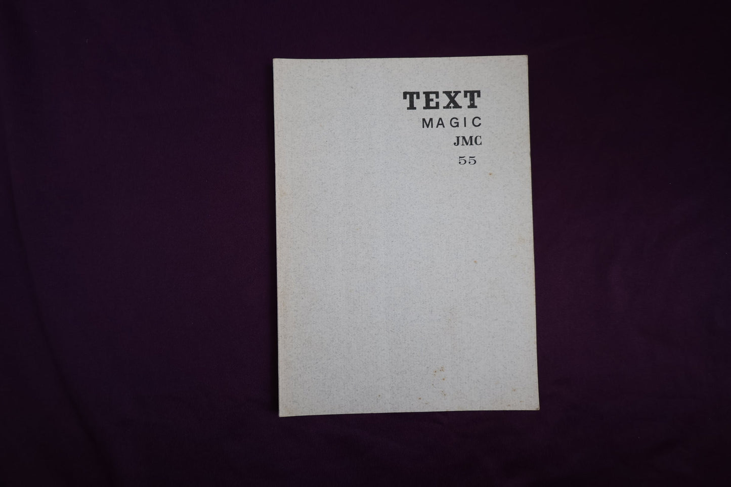 【中古：状態D】TEXT MAGIC JMC ５５