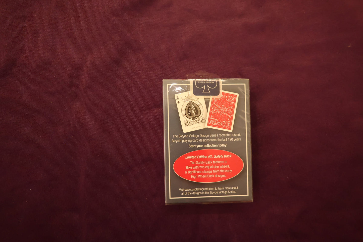 【中古：状態S】BICYCLE safety BACK（赤）ヴィンテージデザイン1892-1943