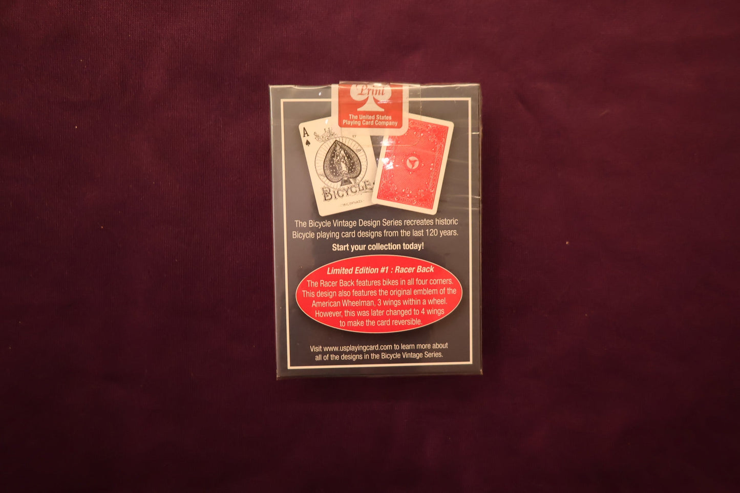 【中古：状態S】BICYCLE RACER BACK（赤）ヴィンテージデザイン1895-1906