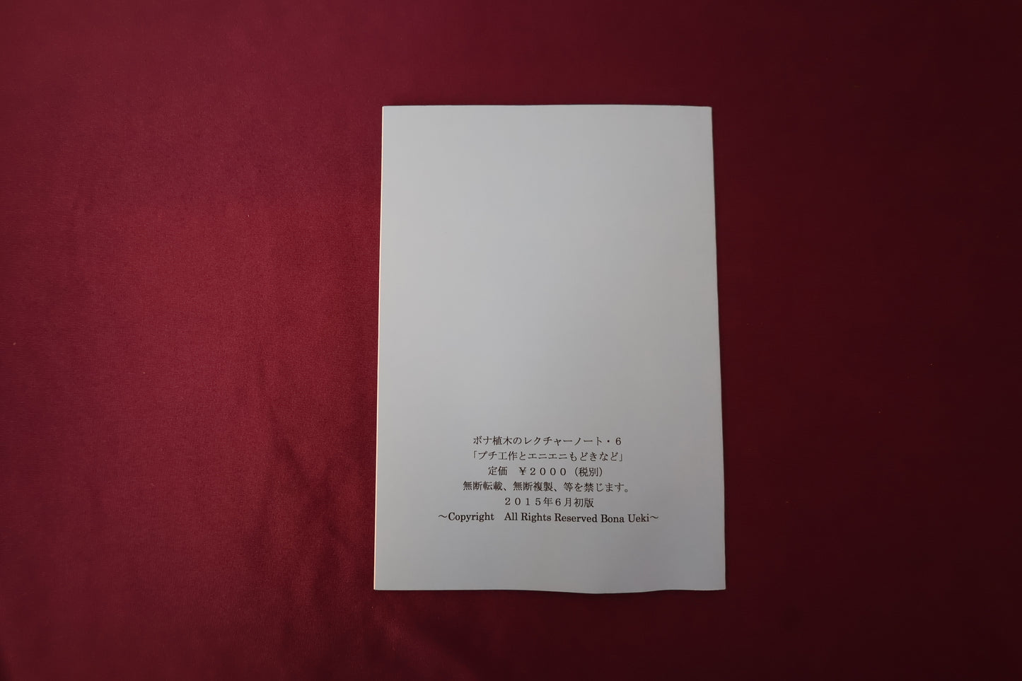 【中古：状態A】臆病なマジシャンのための秘密ノート6 by ボナ植木