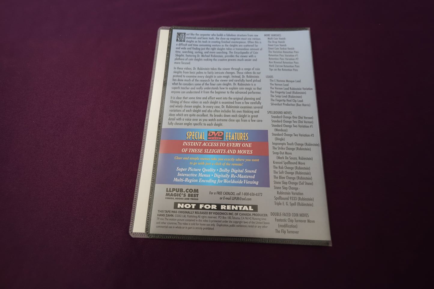 【中古：状態A】ENCYCLOPEDIA OF COIN SLEIGHTS Vol.2