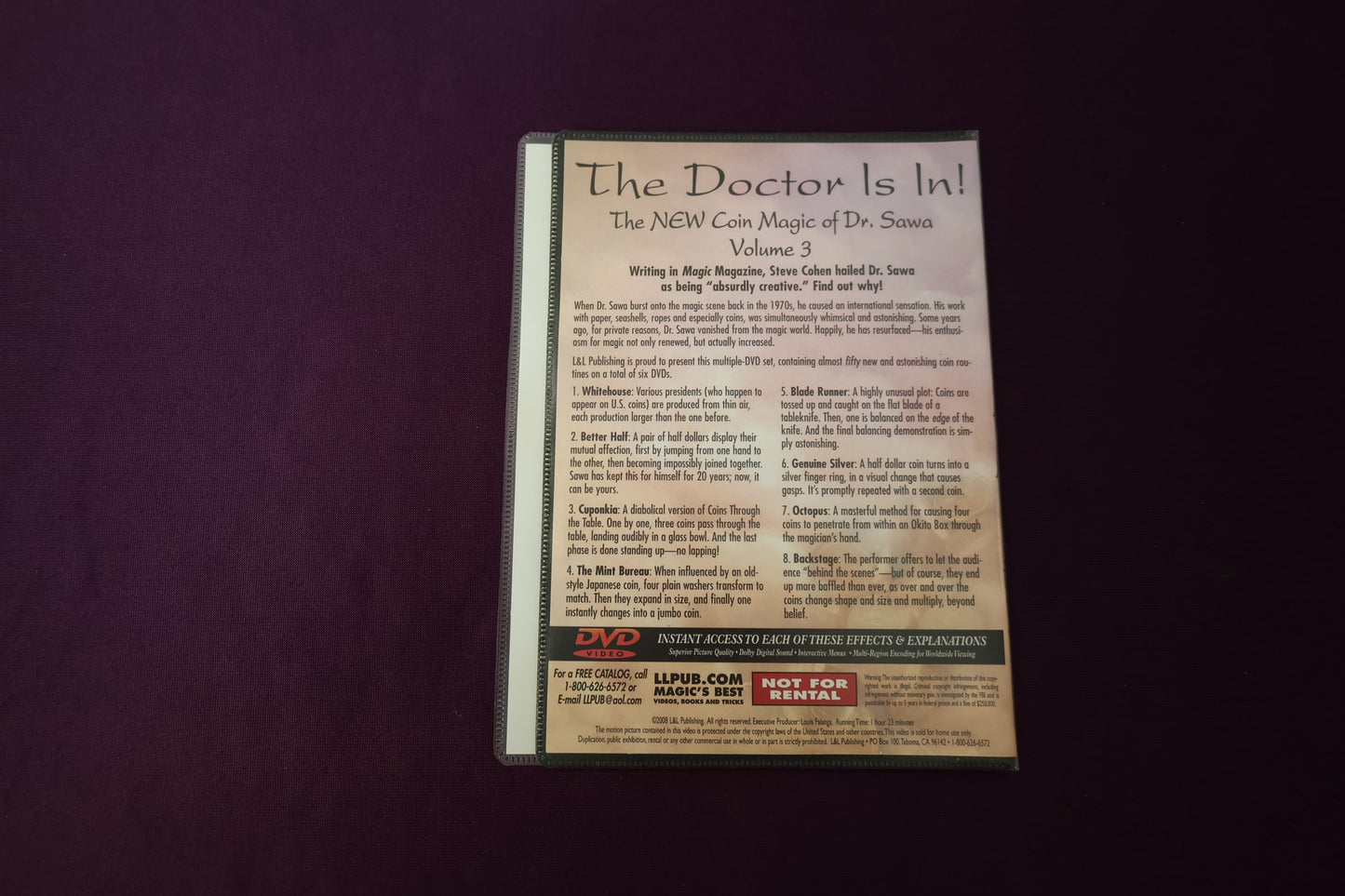 【中古：状態A】The NEW Coin Magic of Dr.Sawa Vol.3