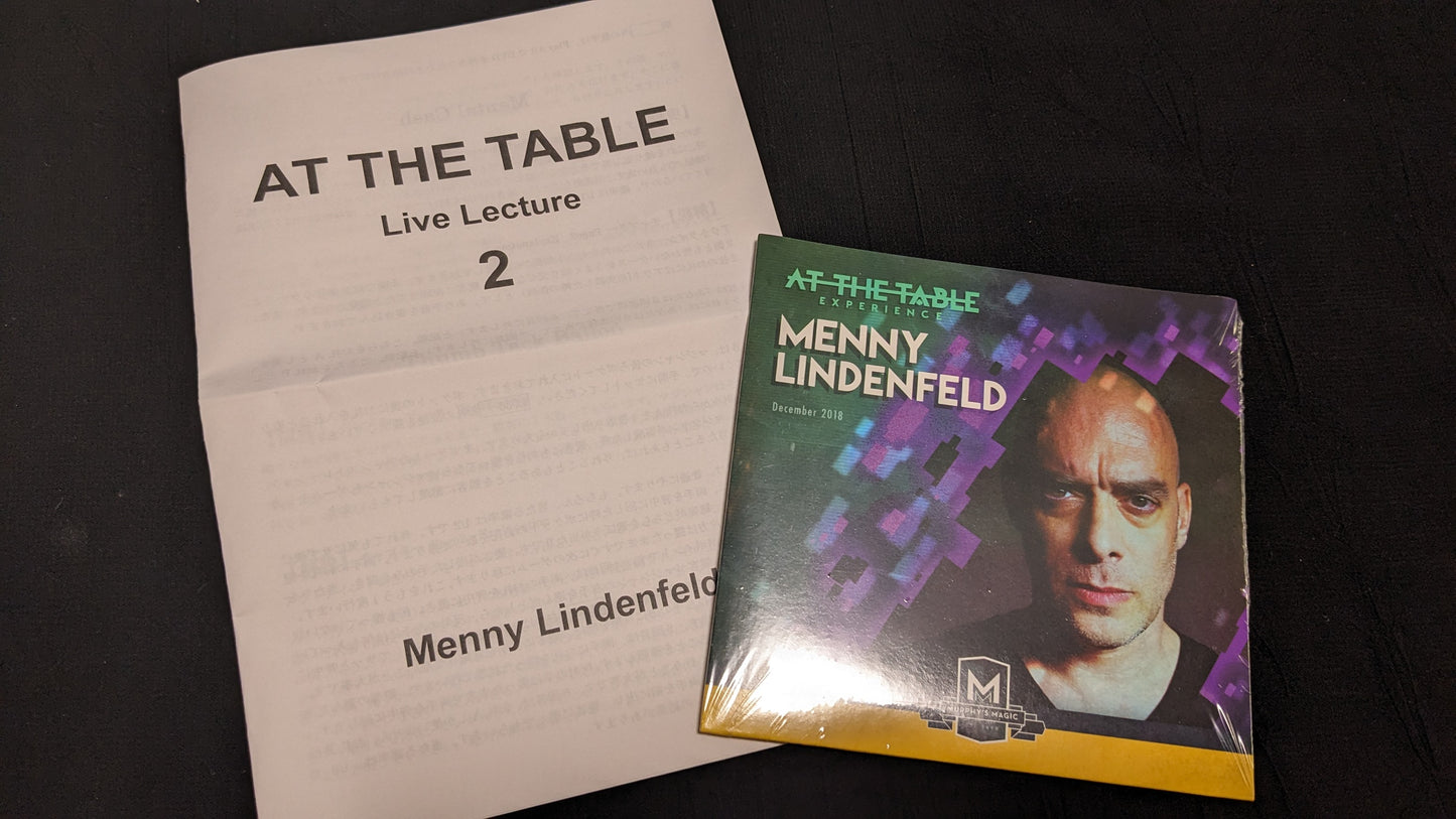 【USED：状態S】At The Table Live Lecture - Menny Lindenfeld 2 December 19th 2018
