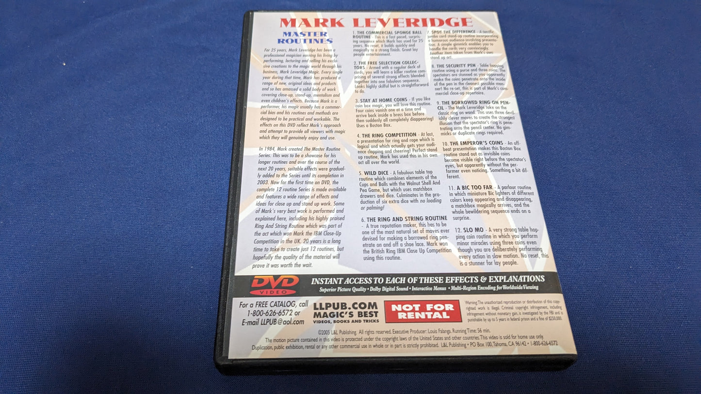 【中古：状態A】Master Routines by Mark Leveridge