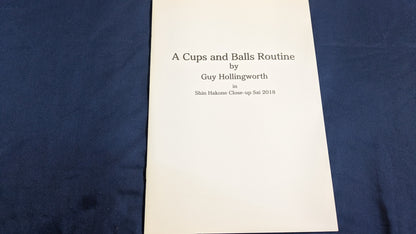 【中古：状態A】A Cups and Balls Routine by Guy Hollingworth