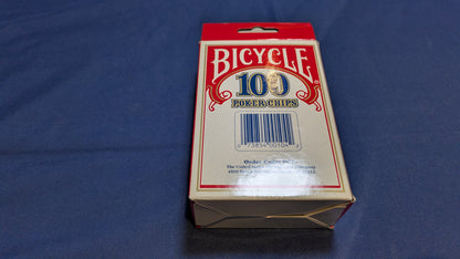 【中古：状態A】BICYCLE バイスクル ポーカーチップ (白・赤・青・100枚入り)