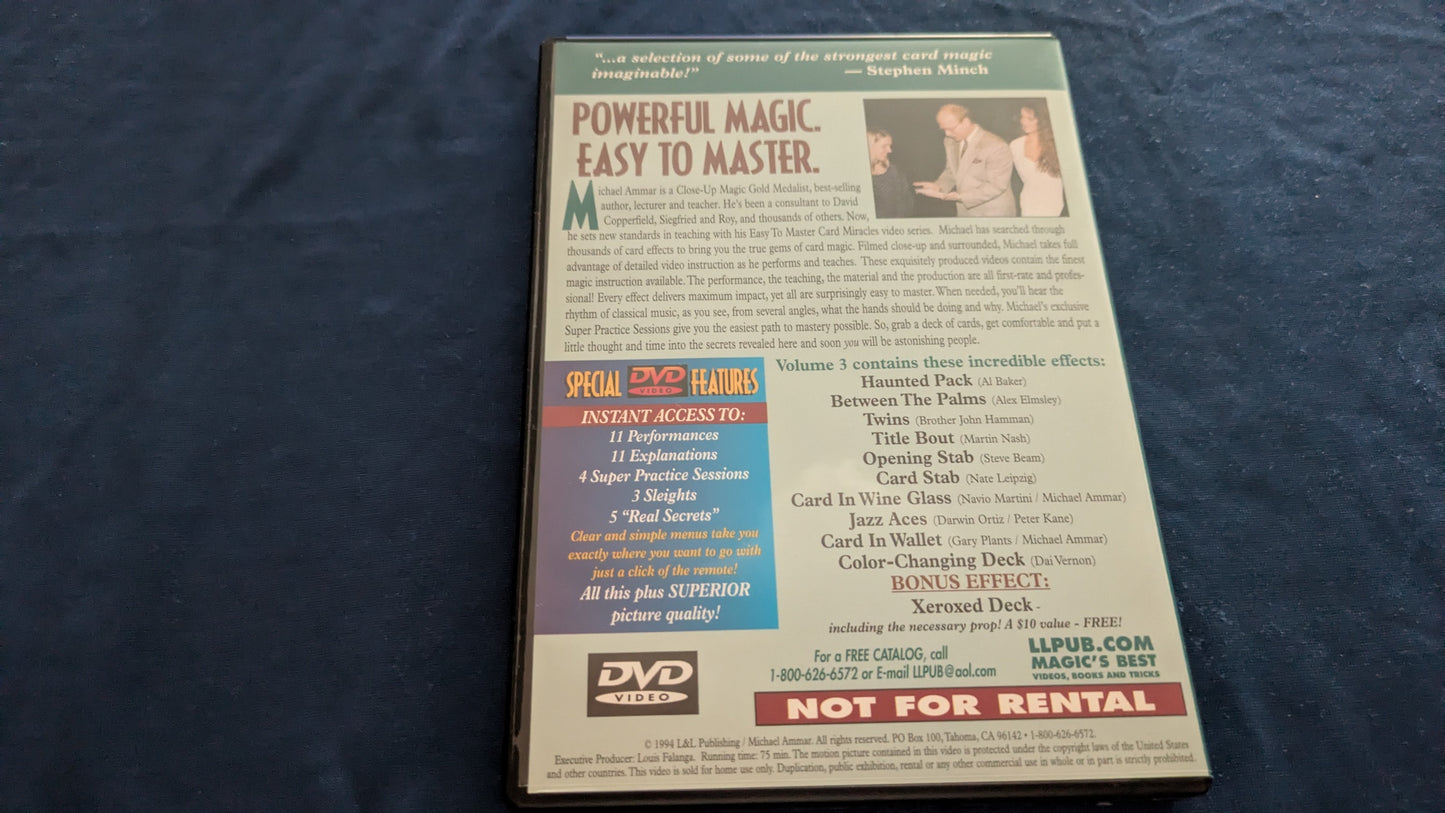 【中古：状態A】Easy to Master Card Miracles 3