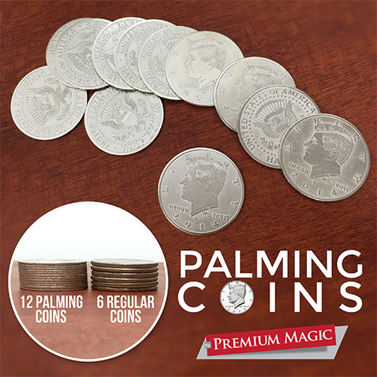 【新品】パーミングコインセット（ハーフダラーデザイン、12枚）Palming Coin Set (U.S. Half design /12 piece)